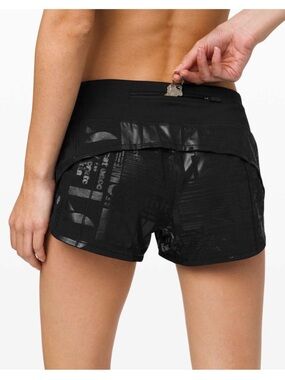 Lululemon Speed Up Short *2.5" Manifesto 20YR Manifesto Foil Black Black / Black
